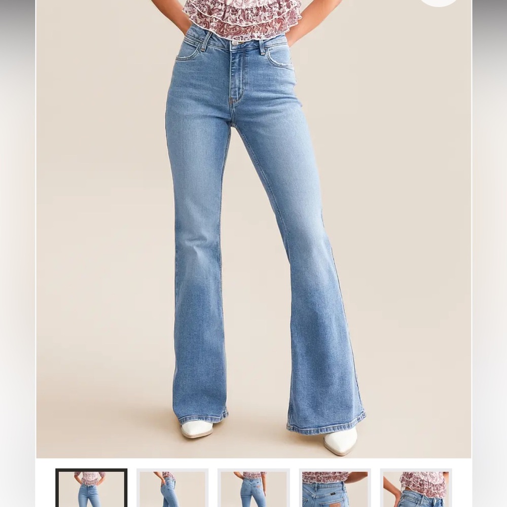 Wrangler Light Blue Wide Leg Jeans